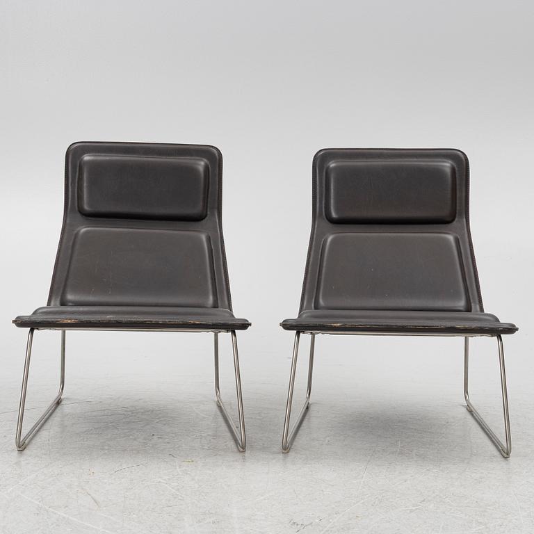 Jasper Morrison, armchairs, a pair, "Low and Pad", Cappelini, Italy,