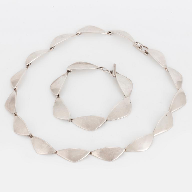 ULRICH, Necklace and bracelet, sterlingsilver, Denmark.