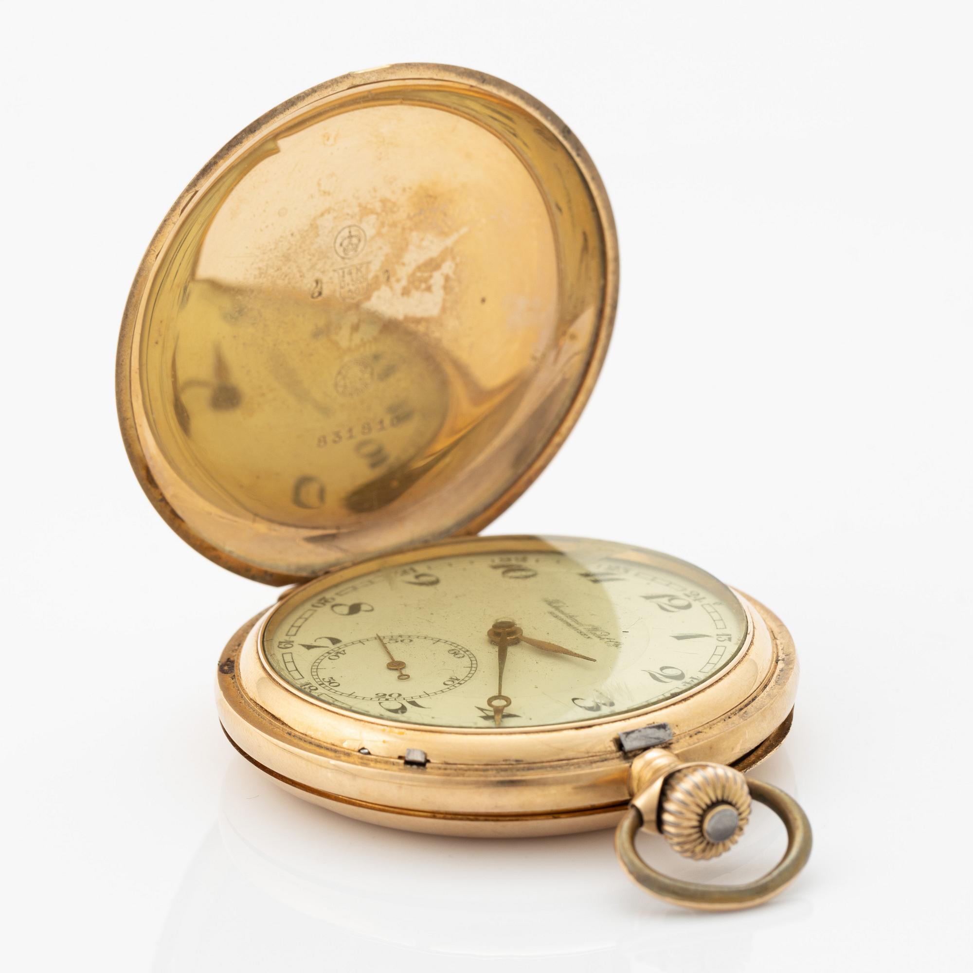 IWC, pocket watch, hunter, 51,5 mm.