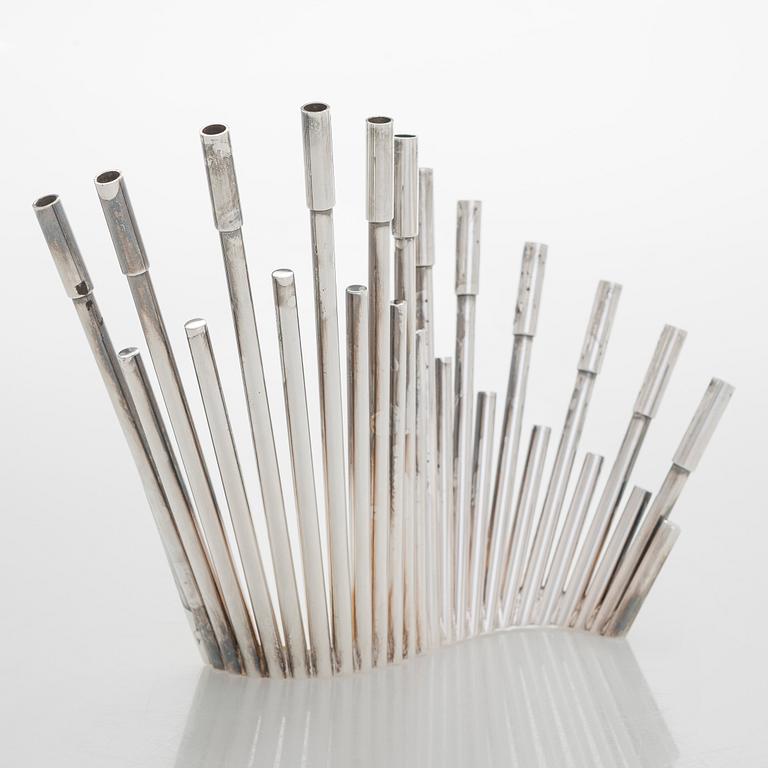 Carl F. Christiansen, candelabrum, silver-plated, Denmark 1960s.