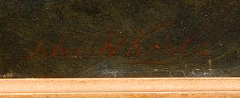 UNIDENTIFIED ARTIST, oil on board. Undistinct signature, W. Kohl.