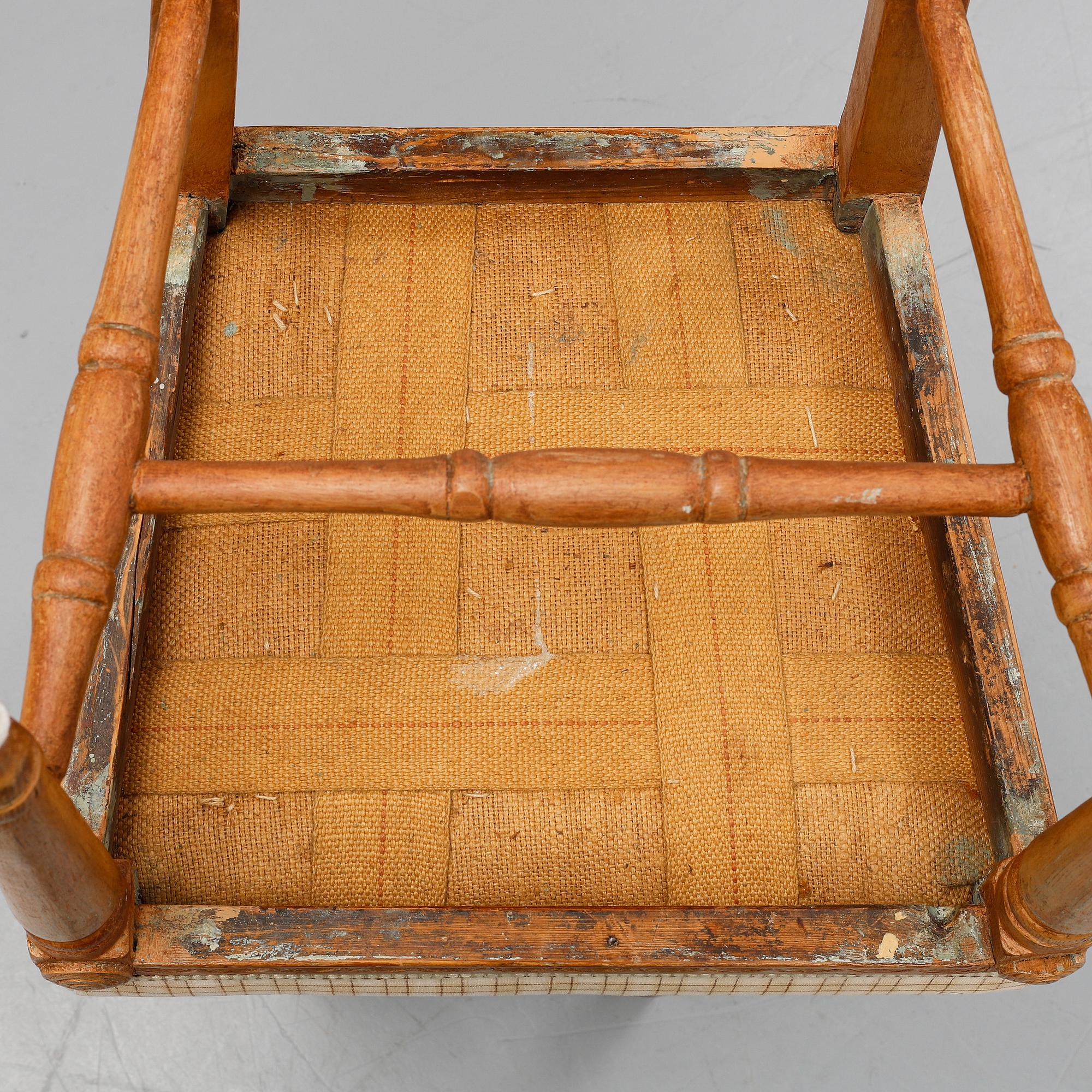 A pair of gustavian chairs, early 19th century.