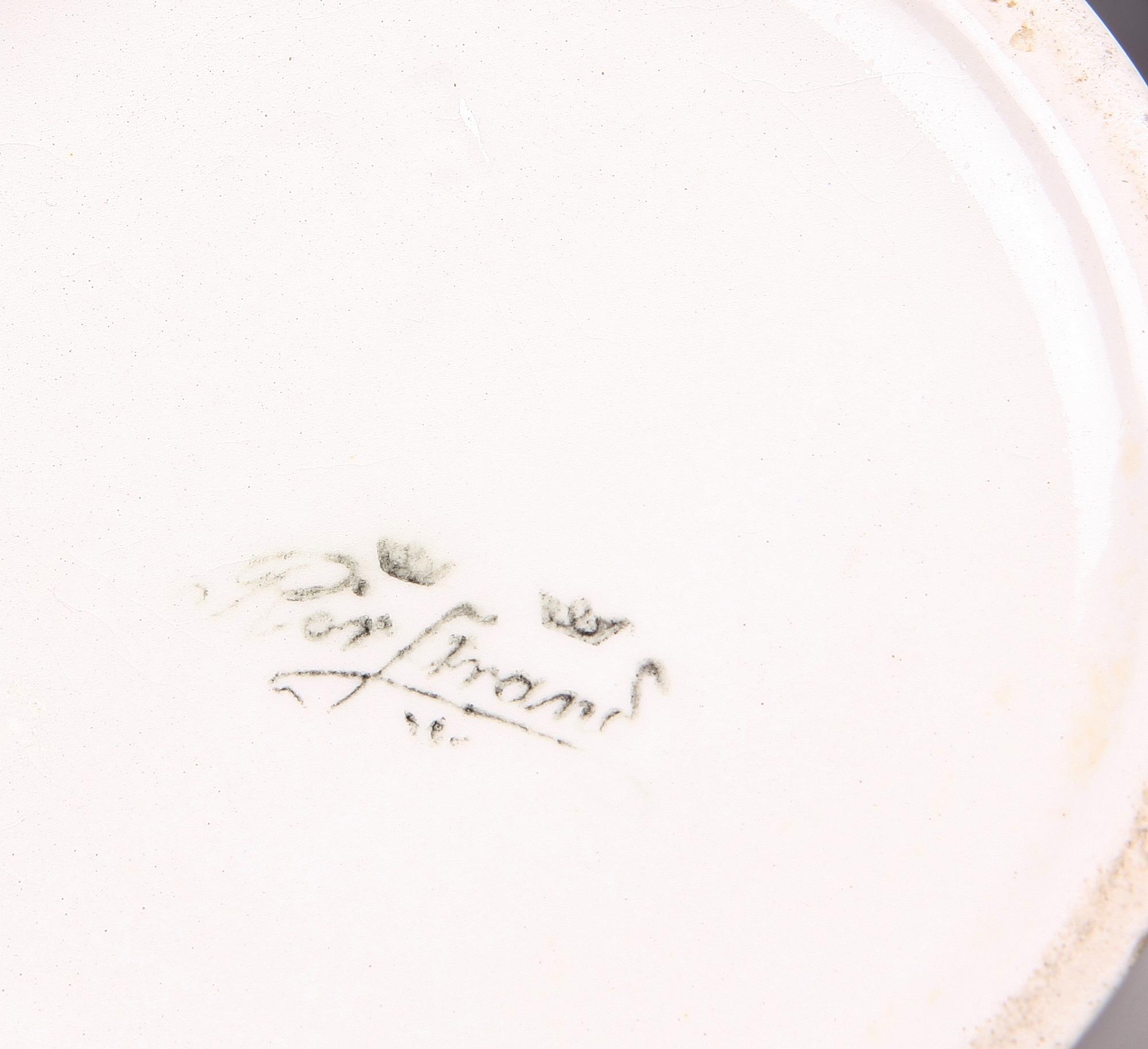 GRÖTSKÅL samt KANNA, flintgods, Rörstrand.