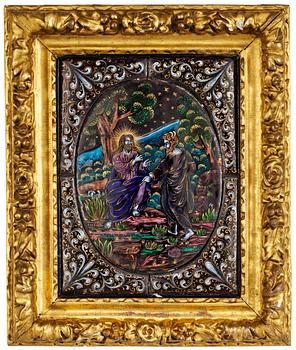 1121. An enamel on copper plaque, probably Limoges 19th century.