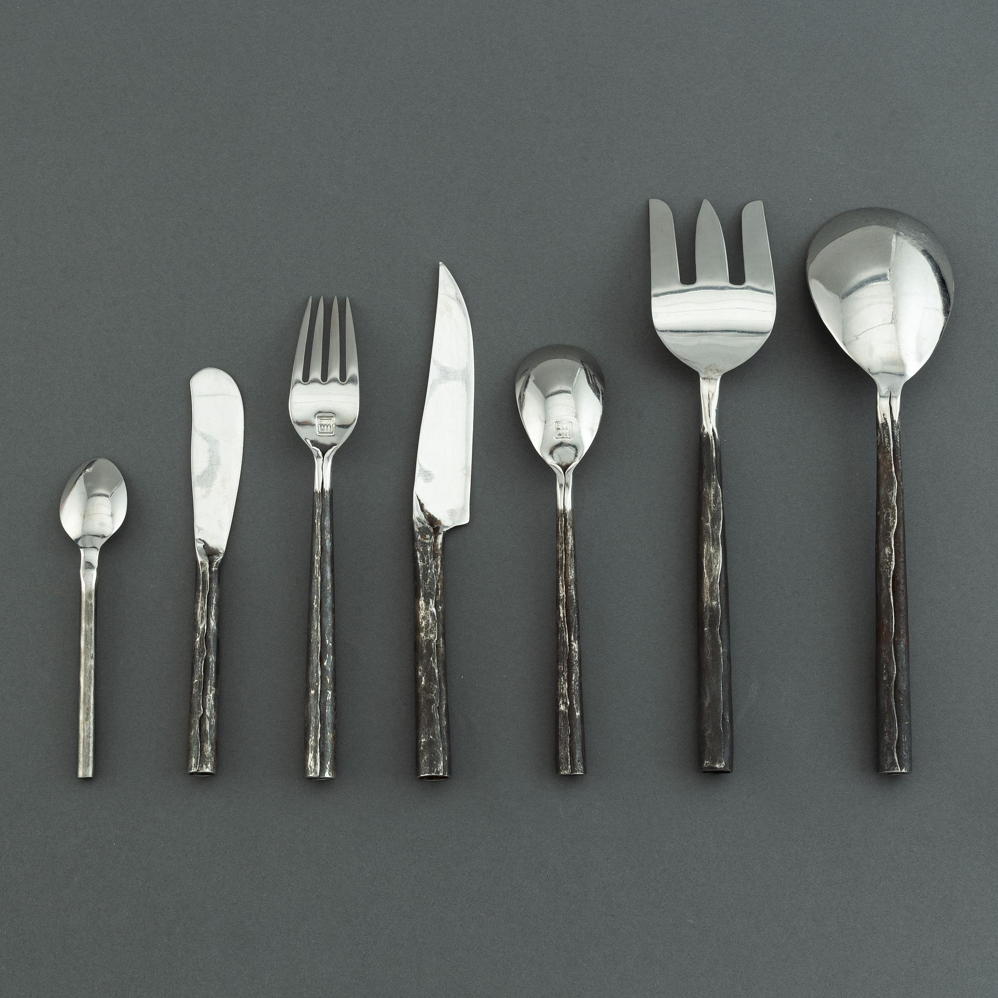 38 pieces steel cutlery, most Rangthong, Thailand.