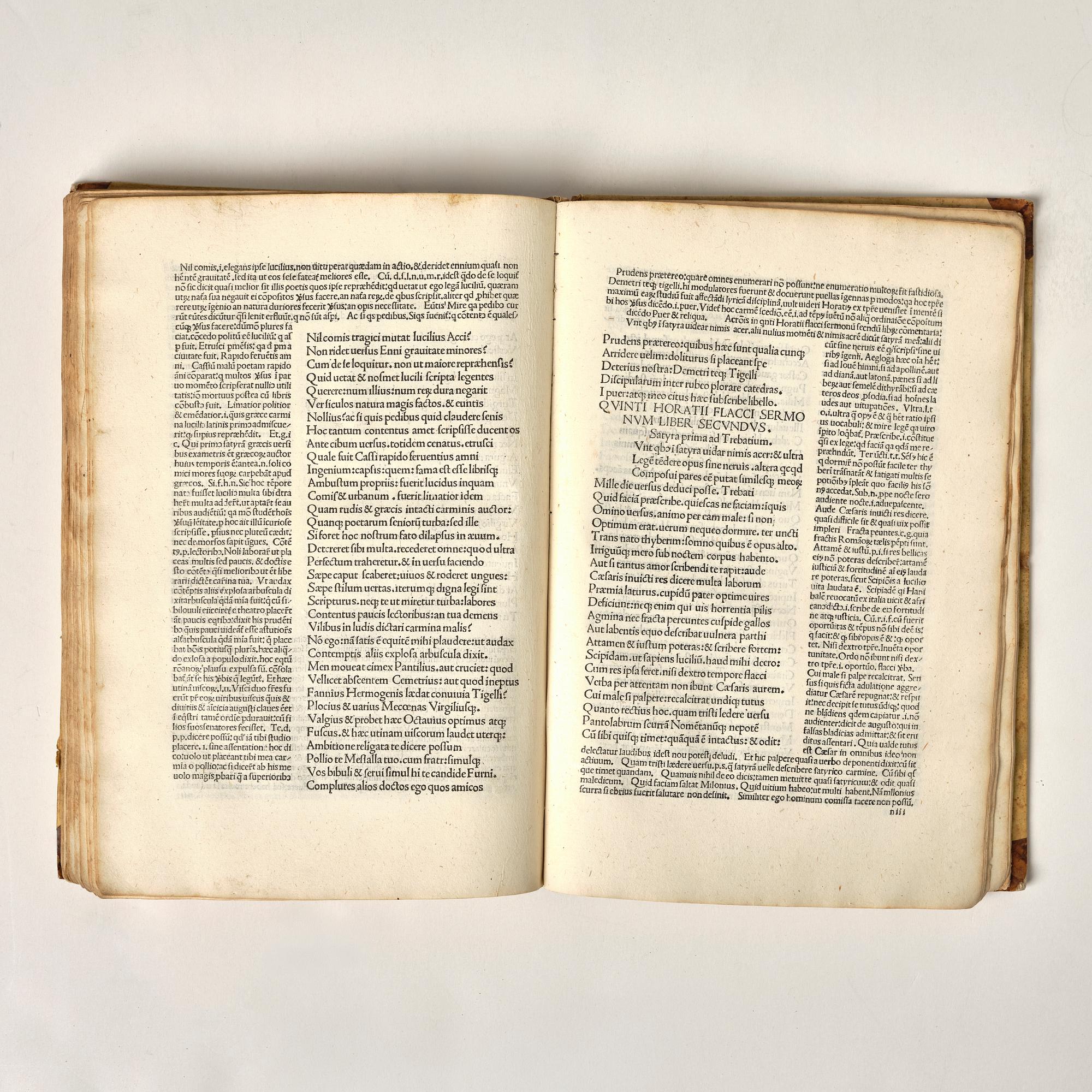 Incunable, Horace, 1481.