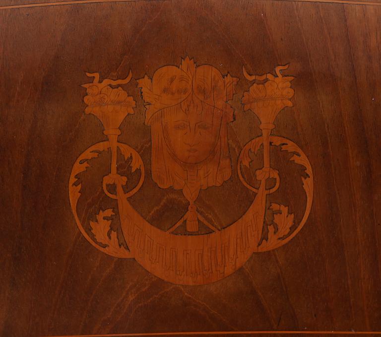 KARMSTOLAR, 4 st, empire, Danmark, 1800-talets första hälft.