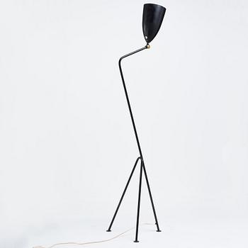 Greta Magnusson Grossman, a "G-33" (Grasshopper) black lacquered floor light by Bergbom's, Sweden 1950's.