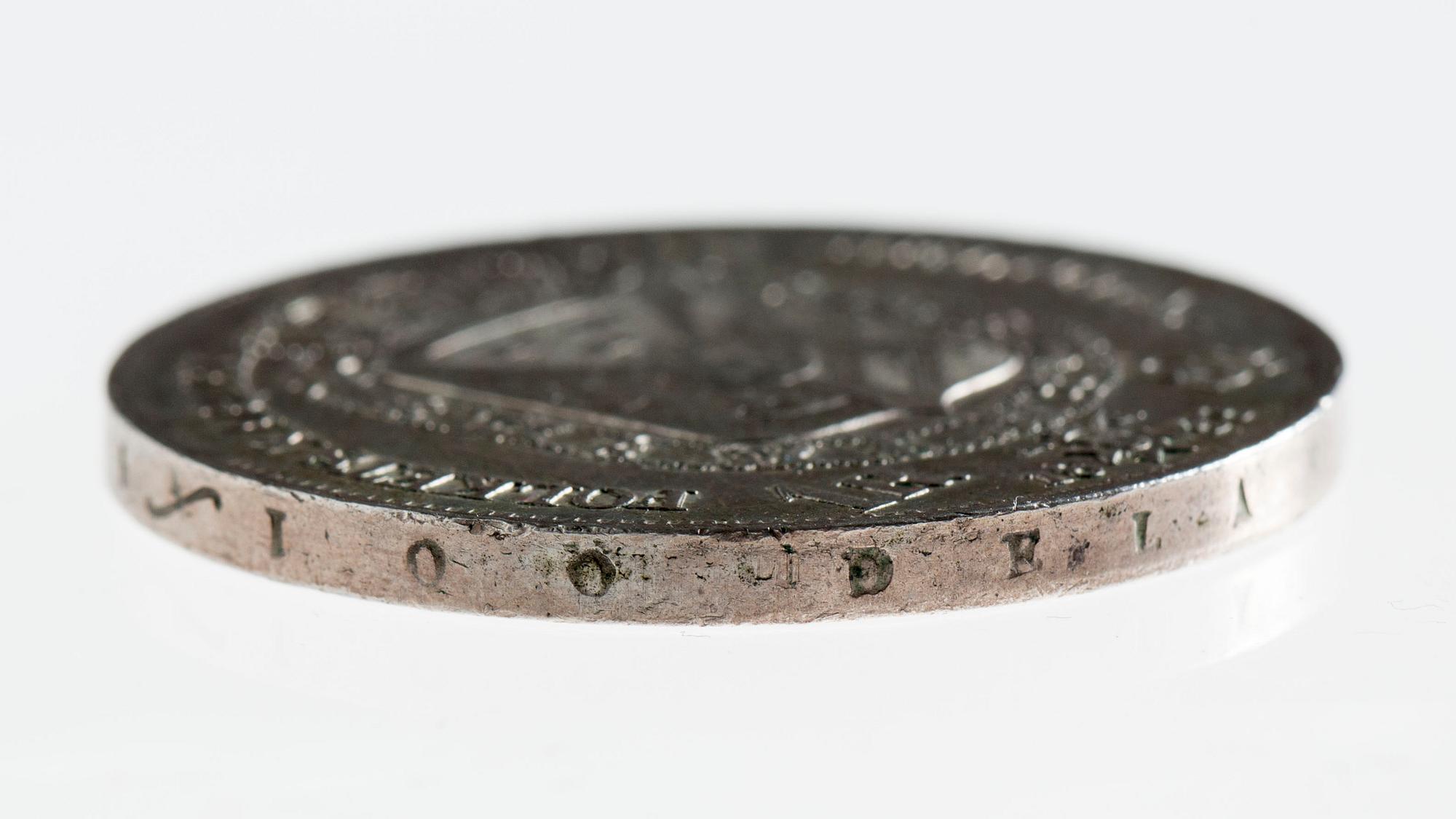 MYNT, silver, 1 riksdaler specie, Carl XIV 1838. Ca 34g.