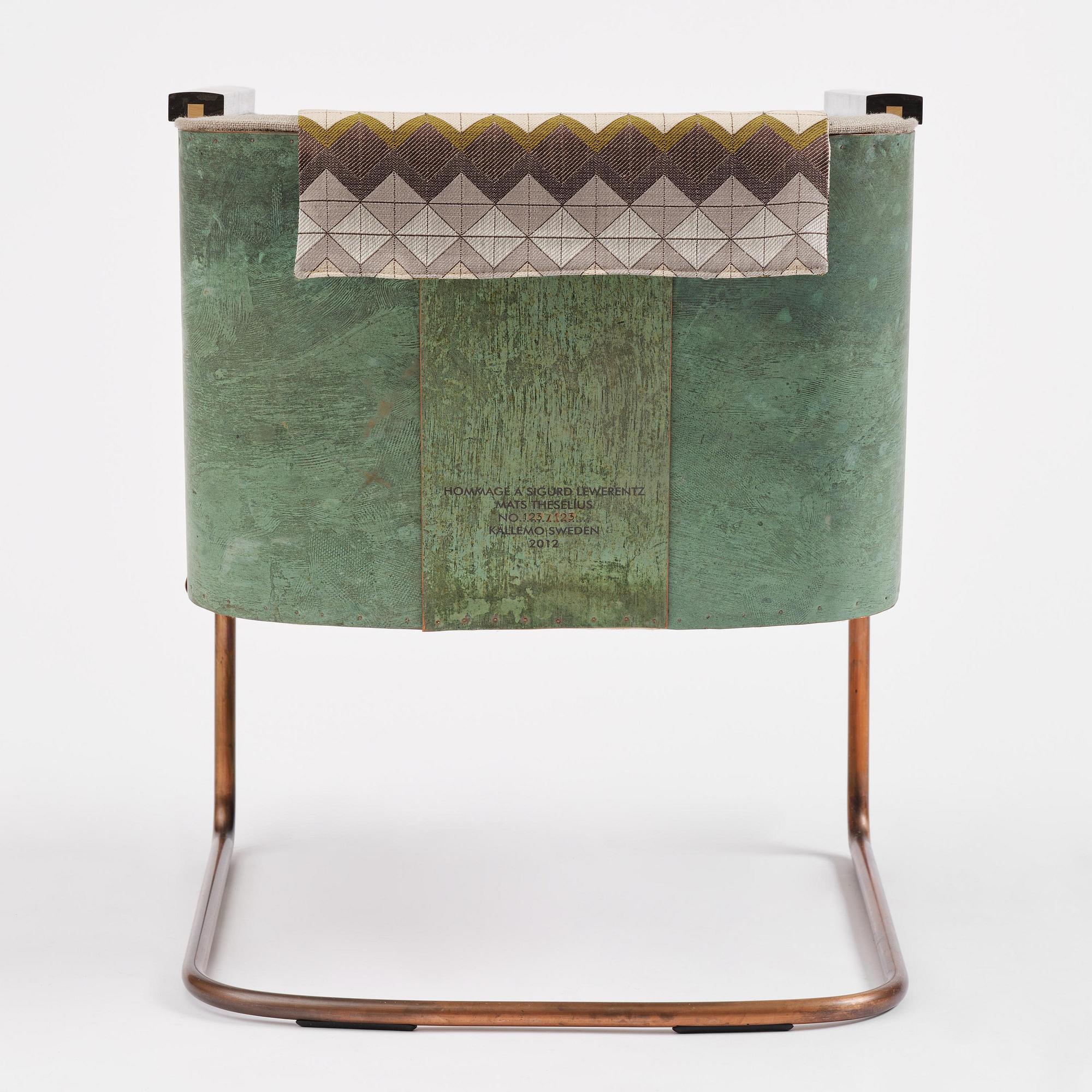 Mats Theselius, fåtölj, "Hommage à Sigurd Lewerentz", ed. 123/123, Källemo, Värnamo, efter 2012.