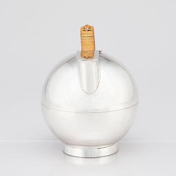 Sylvia Stave, an alpacca hot water jug, C.G. Hallberg, Stockholm 1930s. This model was designed around 1932/1933,