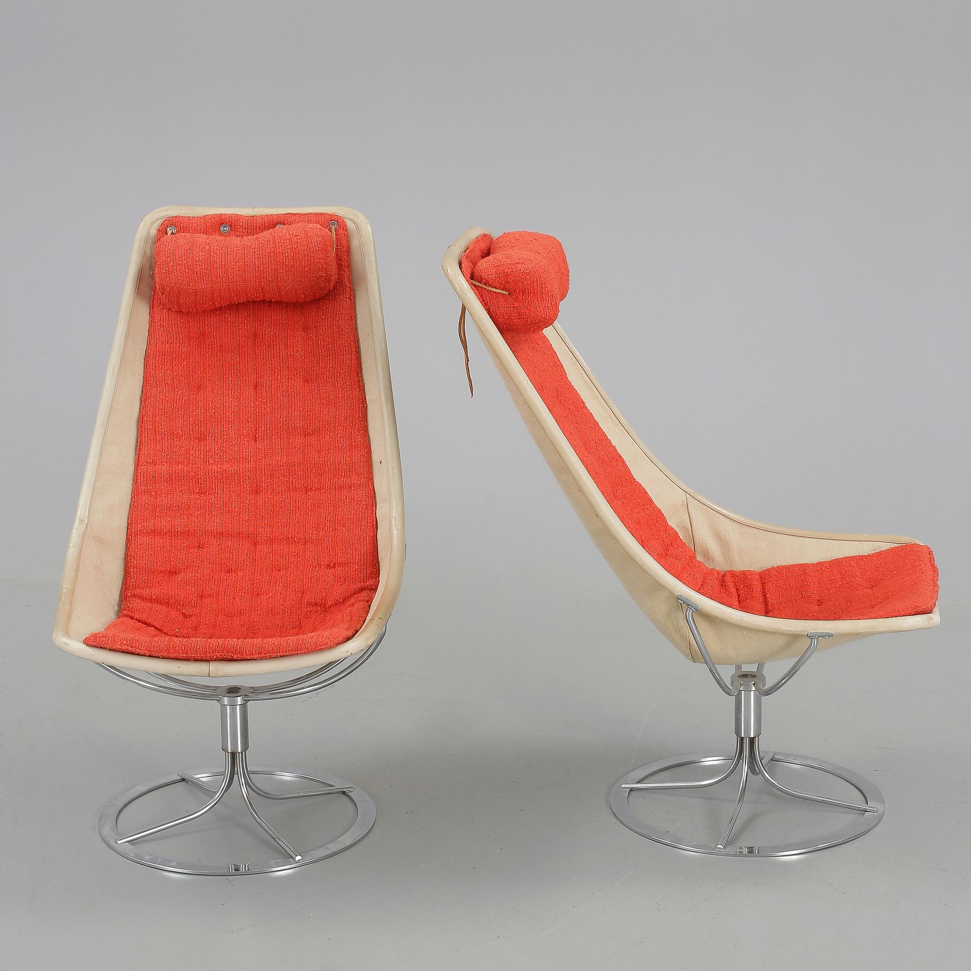 FÅTÖLJER, ett par, "Jetson", Bruno Mathsson för Dux, 1960/70-tal.