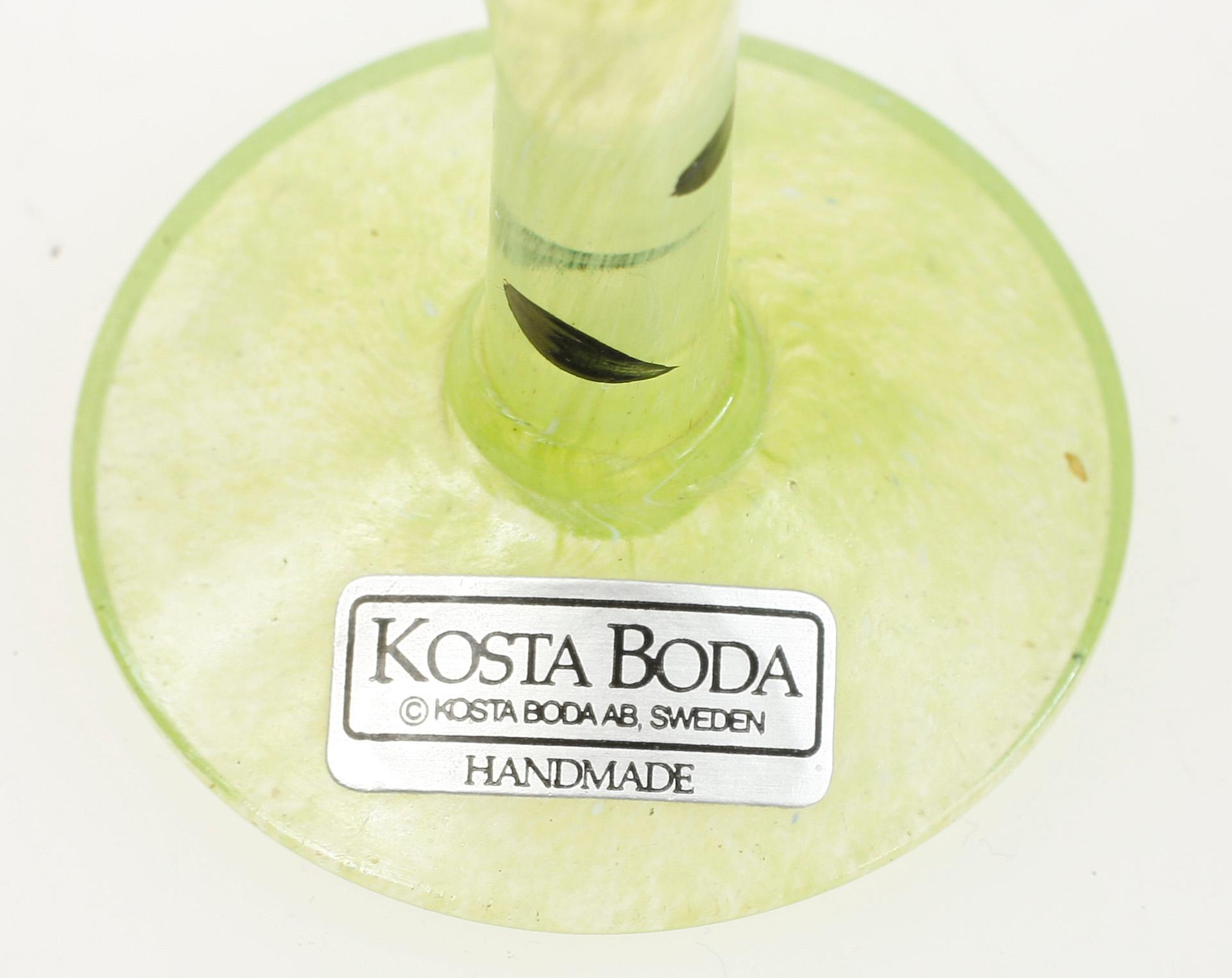 POKALGLAS, 4 st, Ulrika Hydman-Vallien, Kosta Boda.