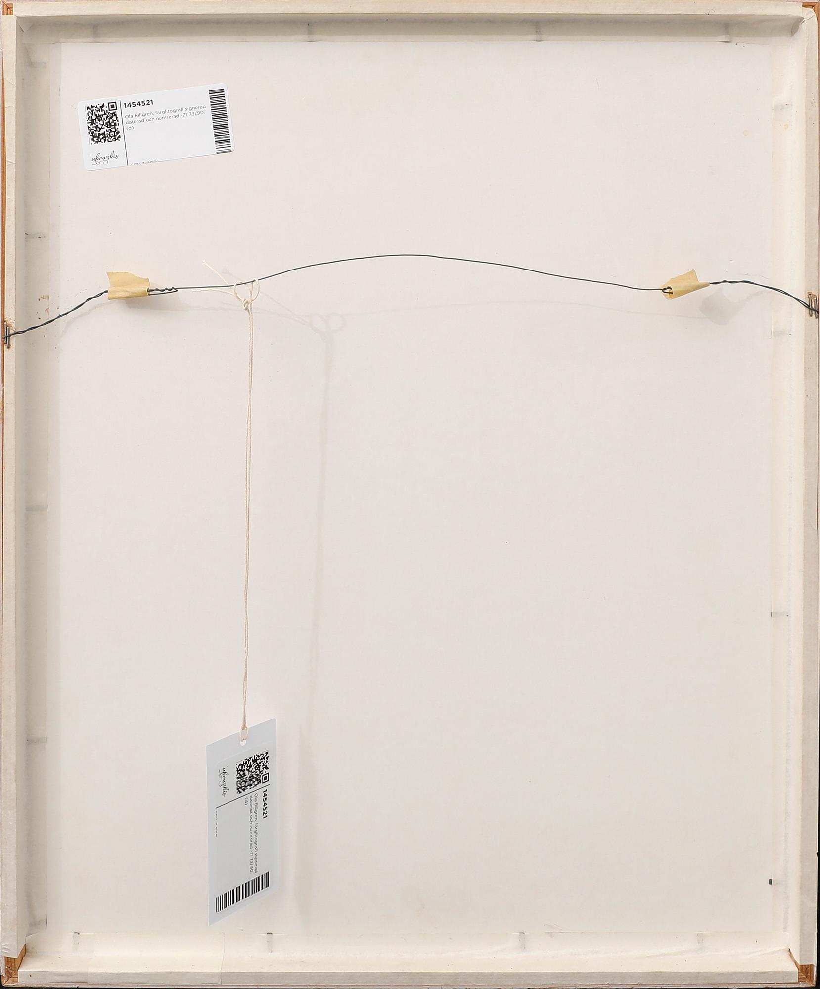 Ola Billgren, färglitografi signerad daterad och numrerad -71 73/90.