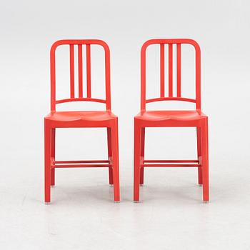 Six '111 Navy Chairs', Emeco & Coca-Cola.