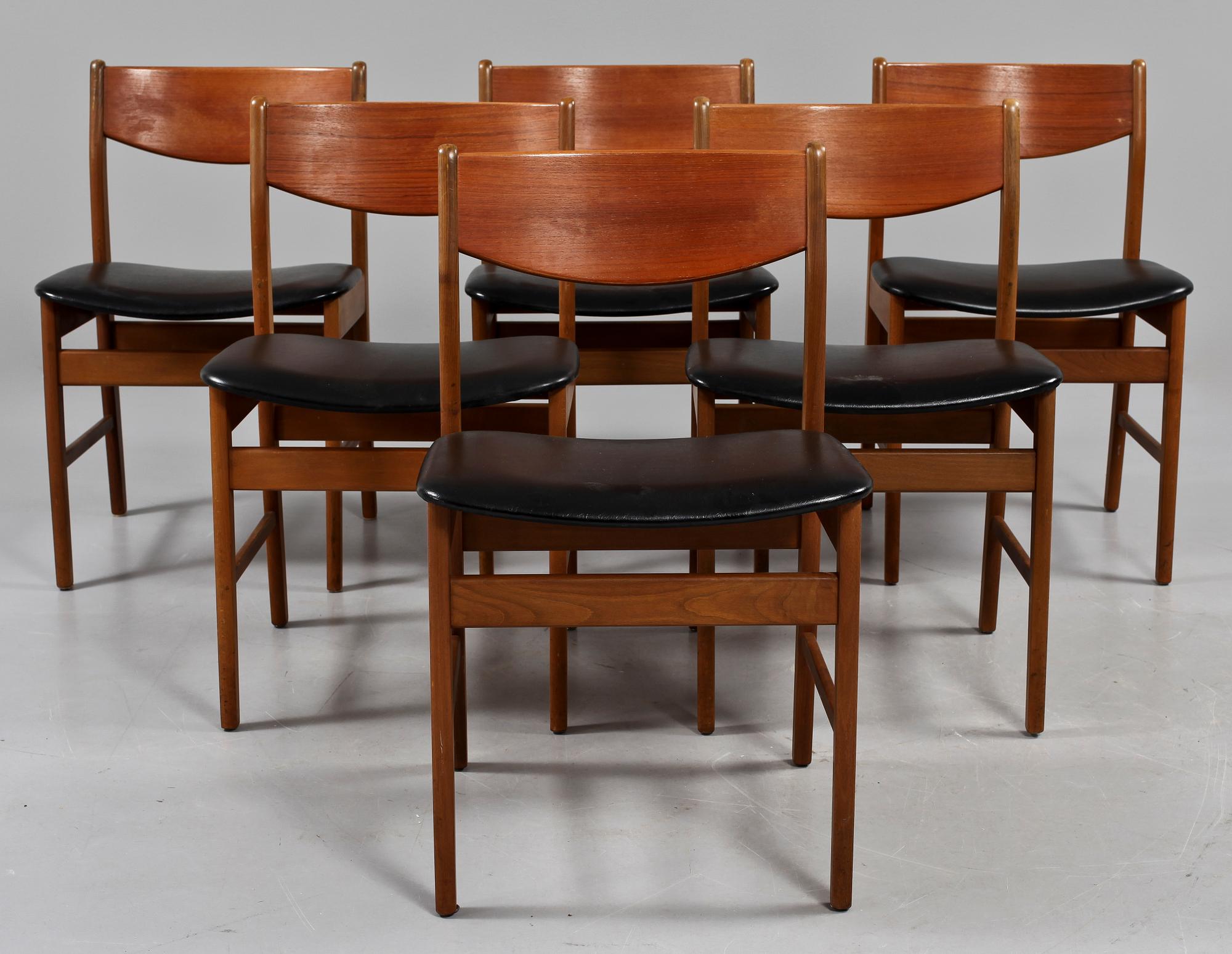 STOLAR, 6 st, Danmark, omkring 1900-talets mitt.