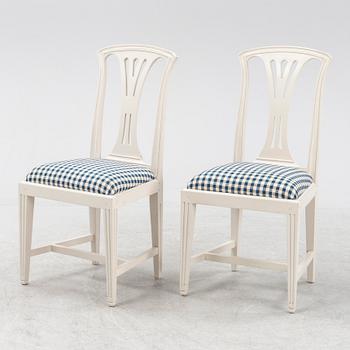 Stolar, 6 st, "Fresta", gustaviansk stil, IKEA:s 1700-talsserie, 1990-tal.