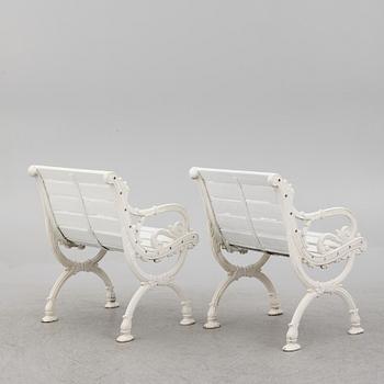 A garden sofa, a table and a pair of chairs, Byarums bruk.