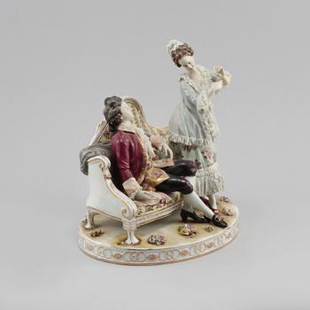 FIGURGRUPP, porslin, 1900-tal.