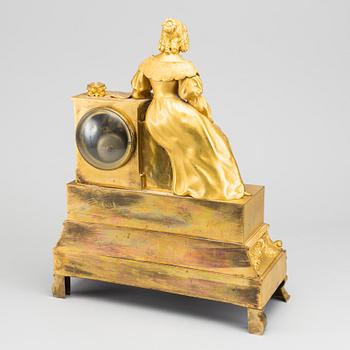 MID 19TH CENTURY MANTELPIECE CLOCK.