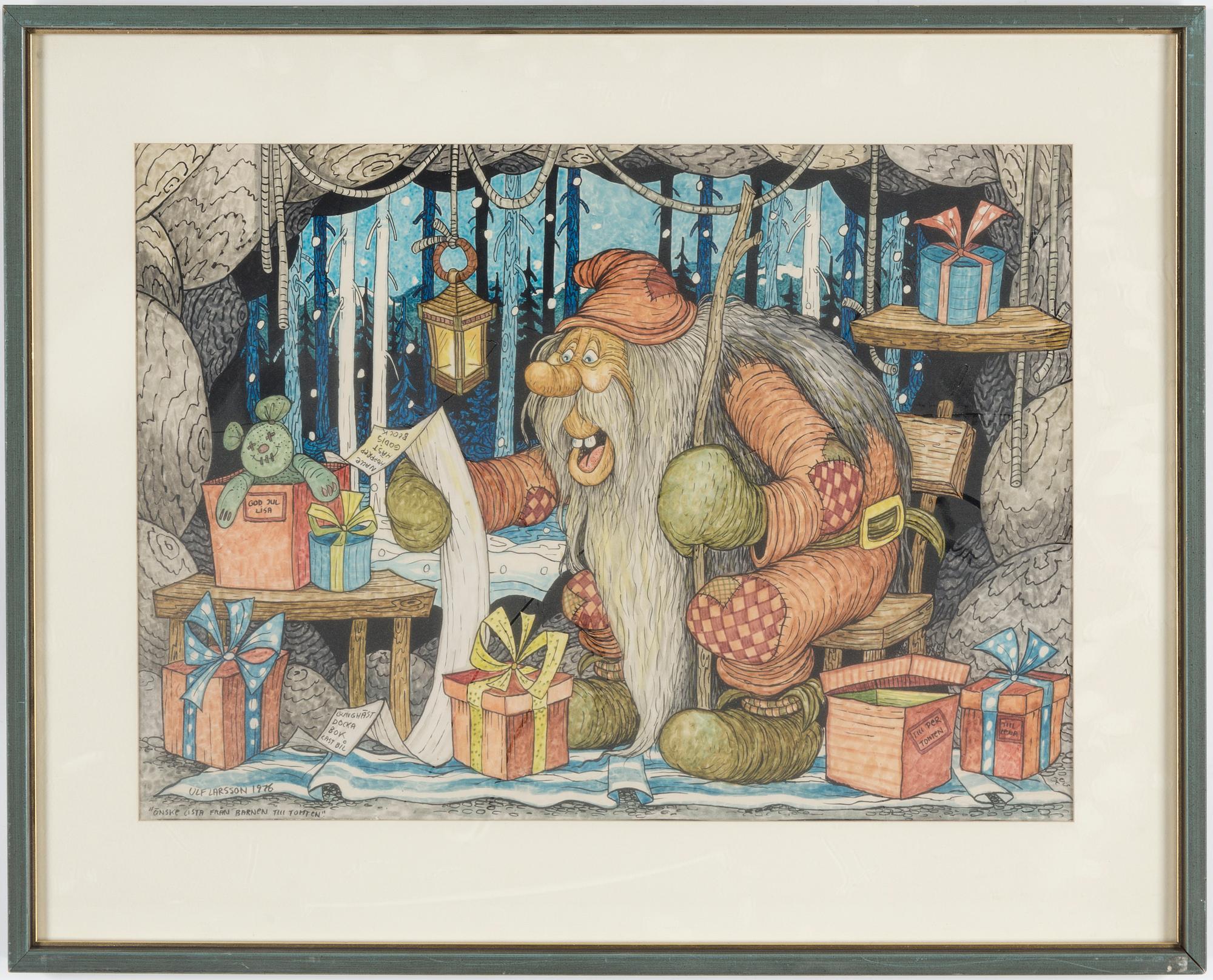 ULF LARSSON, Tusch/akvarell, signerad och daterad 1976.