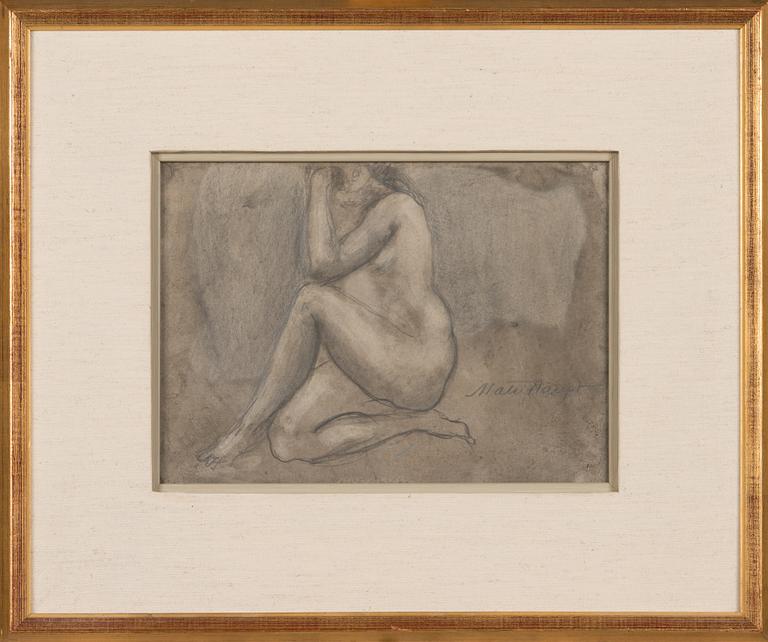Matti Haupt, drawing, signed.