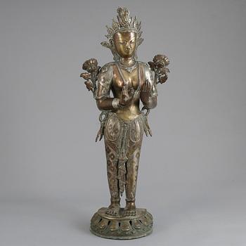 SKULPTUR, brons/vitmetall, orientalisk, 1900-talets mitt.