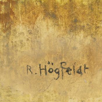 ROBERT HÖGFELDT, olja på pannå, signerad.