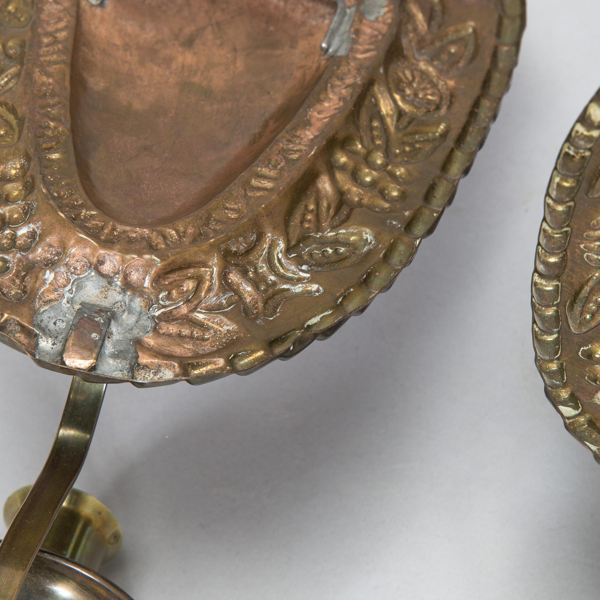 Paavo Tynell, a pair of 1930's wall sconces 'MD 10' for Taito Finland.