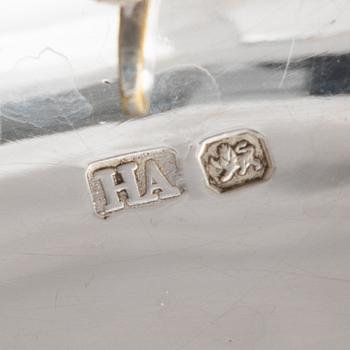 An English silver teapot, mark of Atkin Brothers, Sheffield 1895.