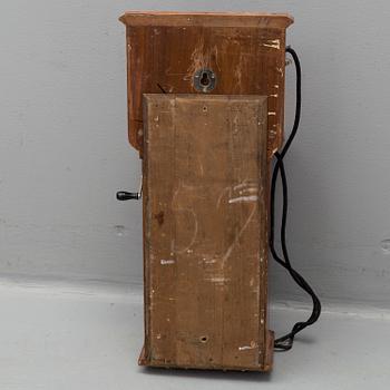 An early wall mounted telephone, L.M. Ericsson, Stockholm, early 20th century.