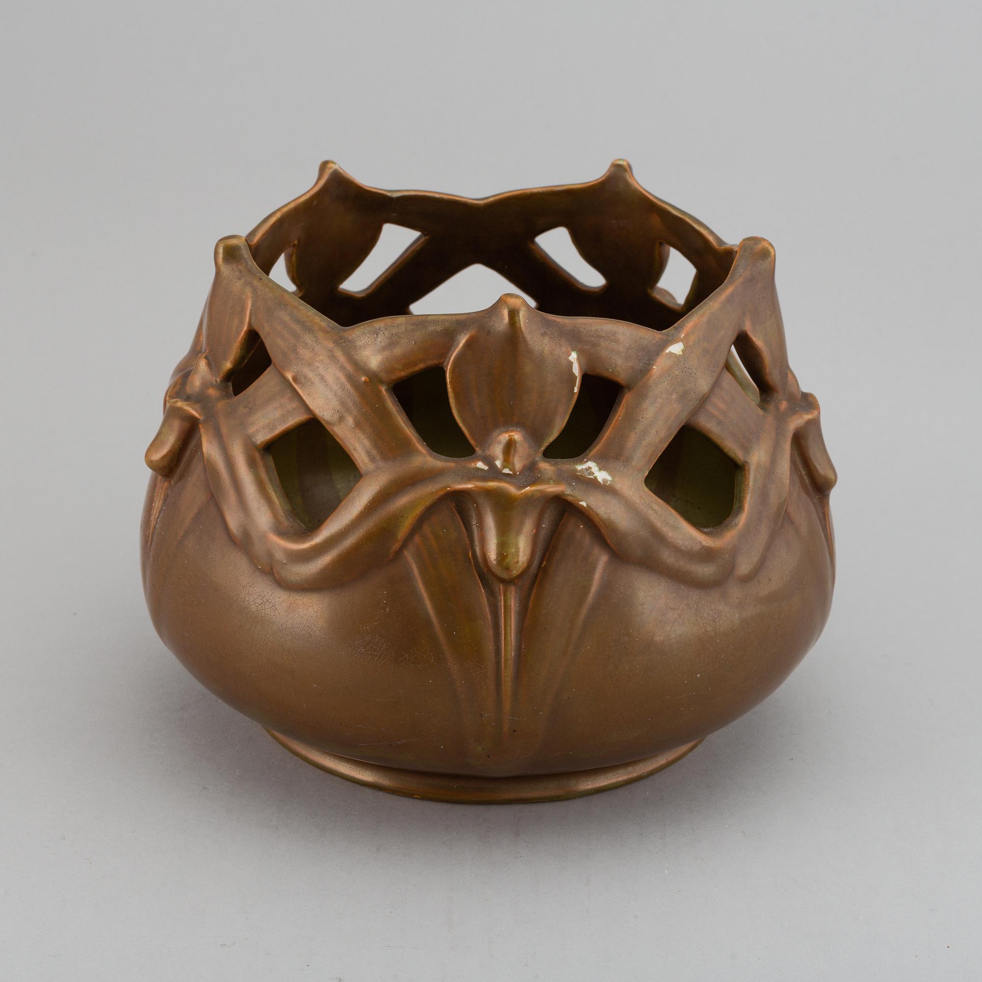 JOSEF EKBERG, ytterfoder, flintgods, Gustavsberg, 1904.