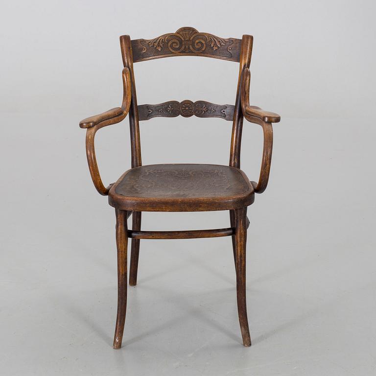 A THONET BENTWOOD ARMCHAIR.