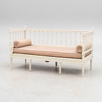 A Gustavian sofa, 18th century.