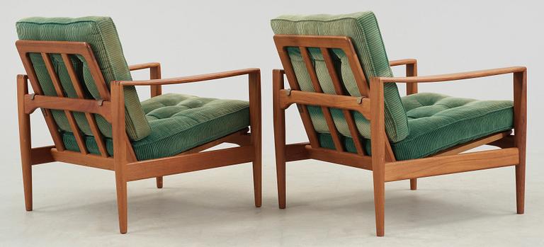 FÅTÖLJER, ett par, etikettmärkt, Danish Furniture Control, Danmark, 1900-talets mitt.