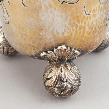 CG Hallberg, a baroque style silver beaker,  Stockholm 1948.