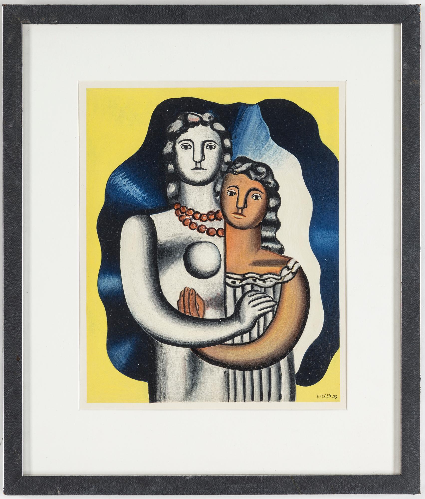 FERNAND LÉGER, efter, färglitografi, signerad i trycket och daterad -29, ur Derrière le Miroir nr 79-80-81, 1955.
