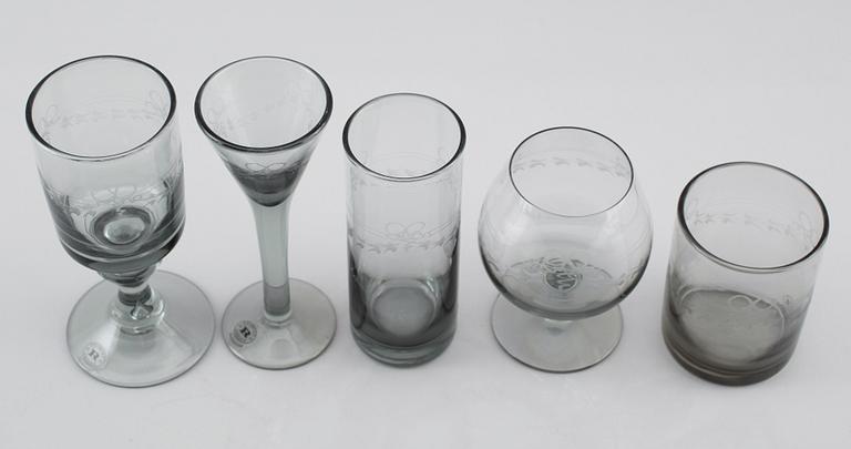 SERVISGLAS, 25 st, "Antik", Reijmyre.