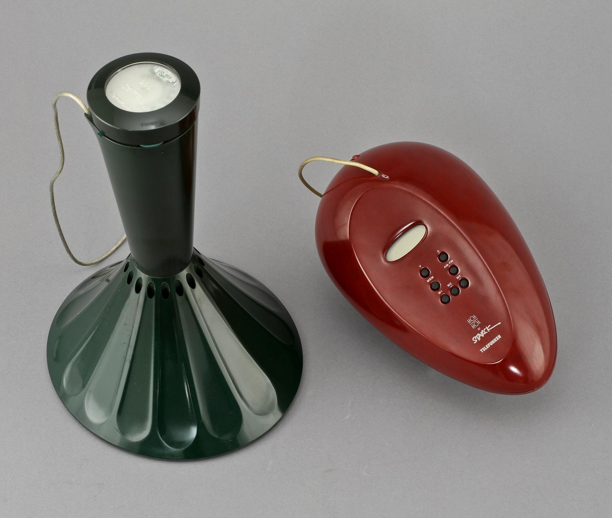 RADIOAPPARATER, 2 st, "Moa Moa" samt "LaLaLa", Philippe Starck, Telefunken, 1990-tal.