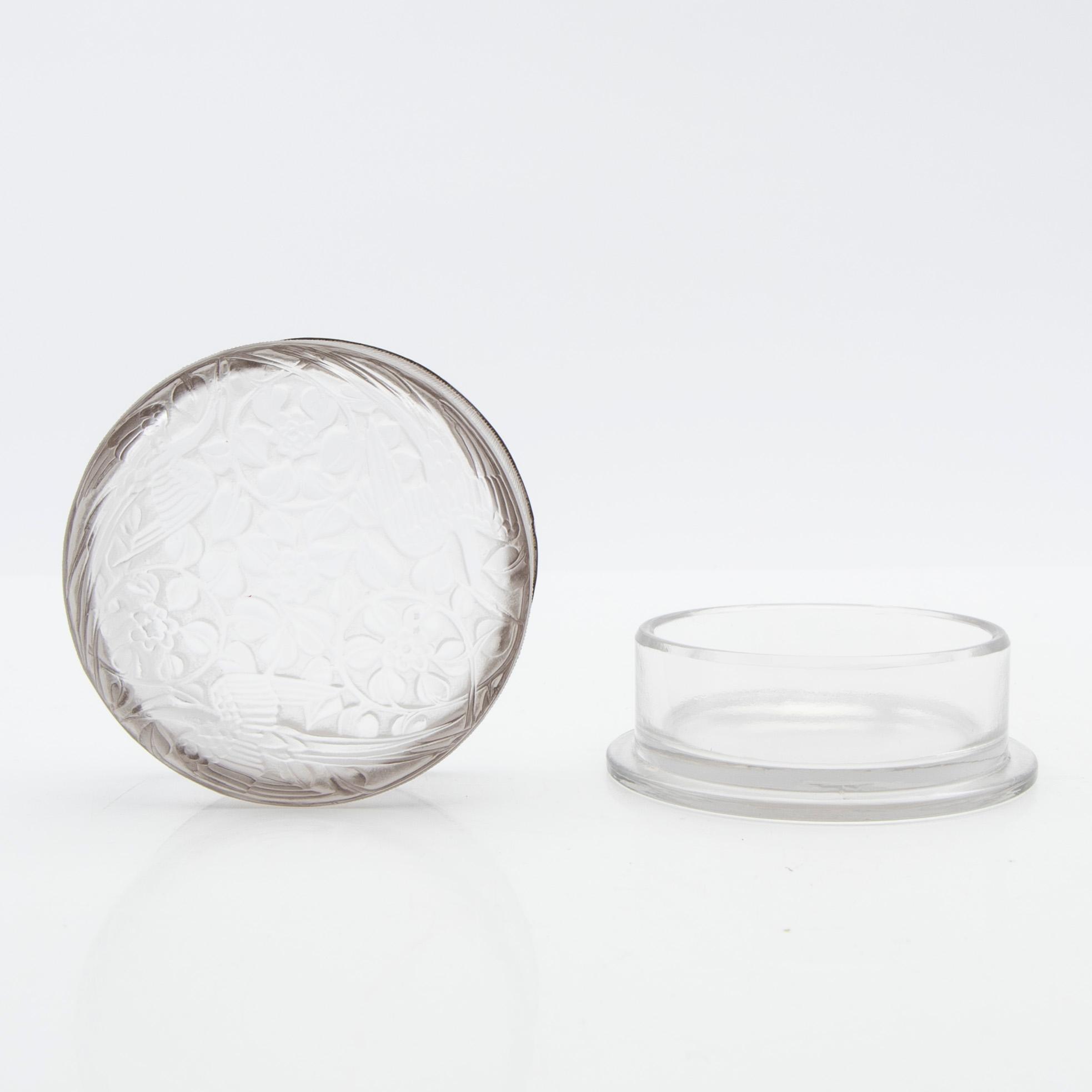 René Lalique, box, "Meudon", glass, France, early 20th century.