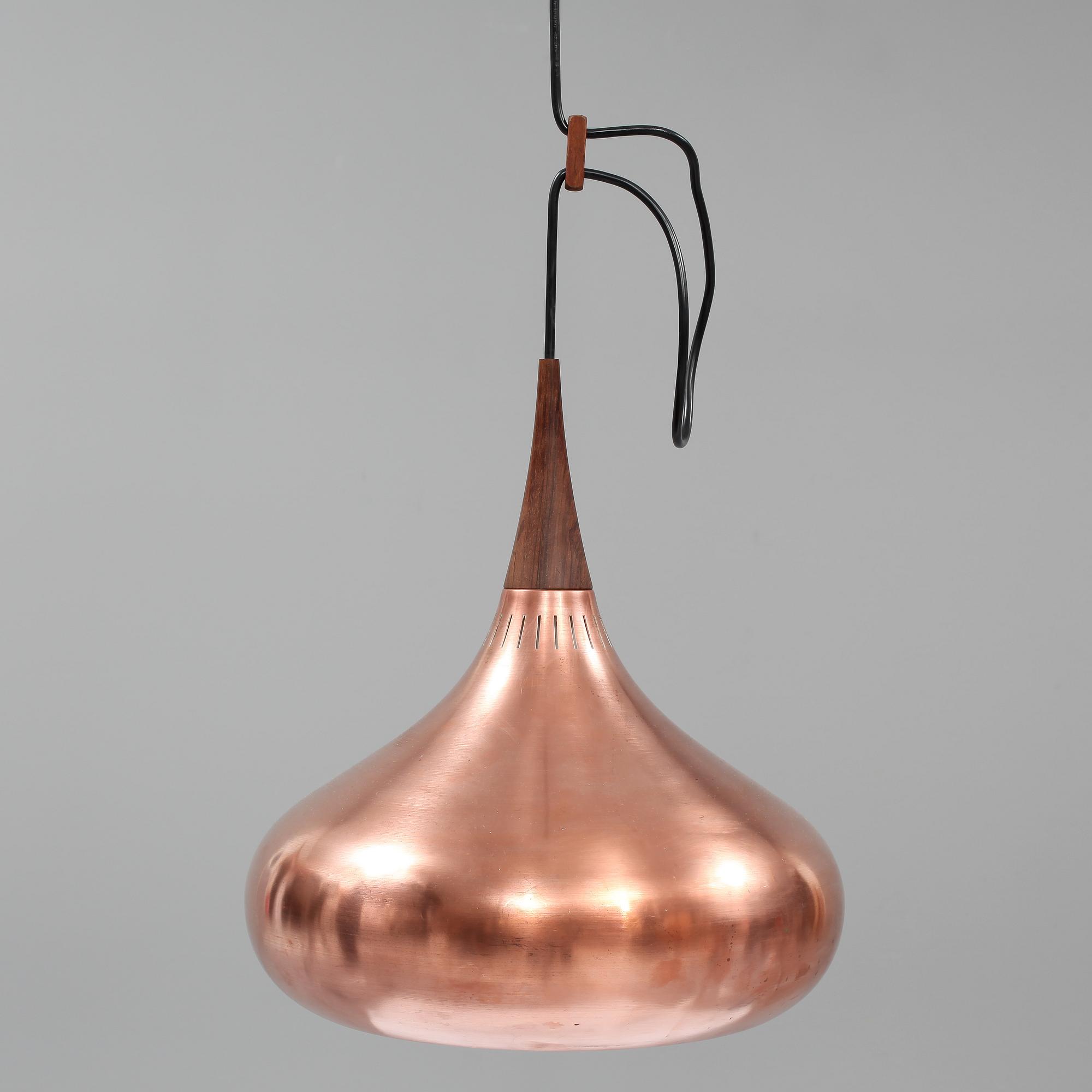 TAKLAMPA, "Orientpendel", Jo Hammerborg, Fog og Mørup, 1960-tal, höjd 37 cm.