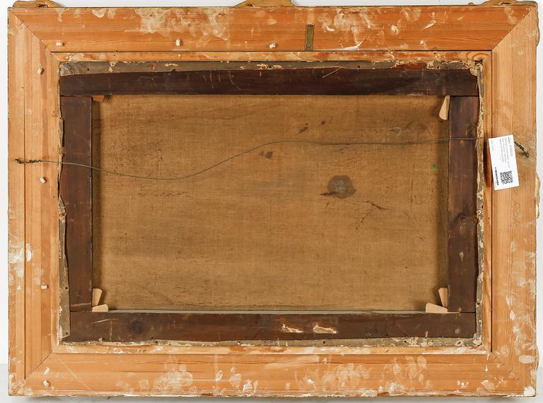 OKÄND KONSTNÄR, olja på duk, England, 1800-tal, signerad Alfred Hinley.