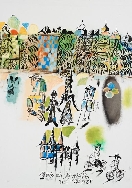 Madeleine Pyk, "Morfar och jag cyklar till slottet".