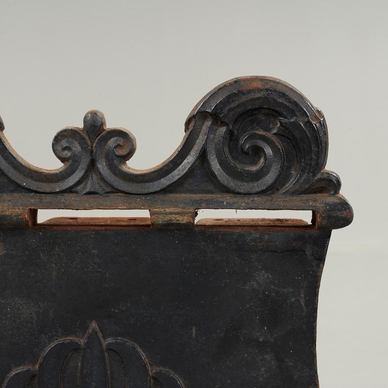 A Folke Bensow cast iron bench, Näfveqvarns Bruk.