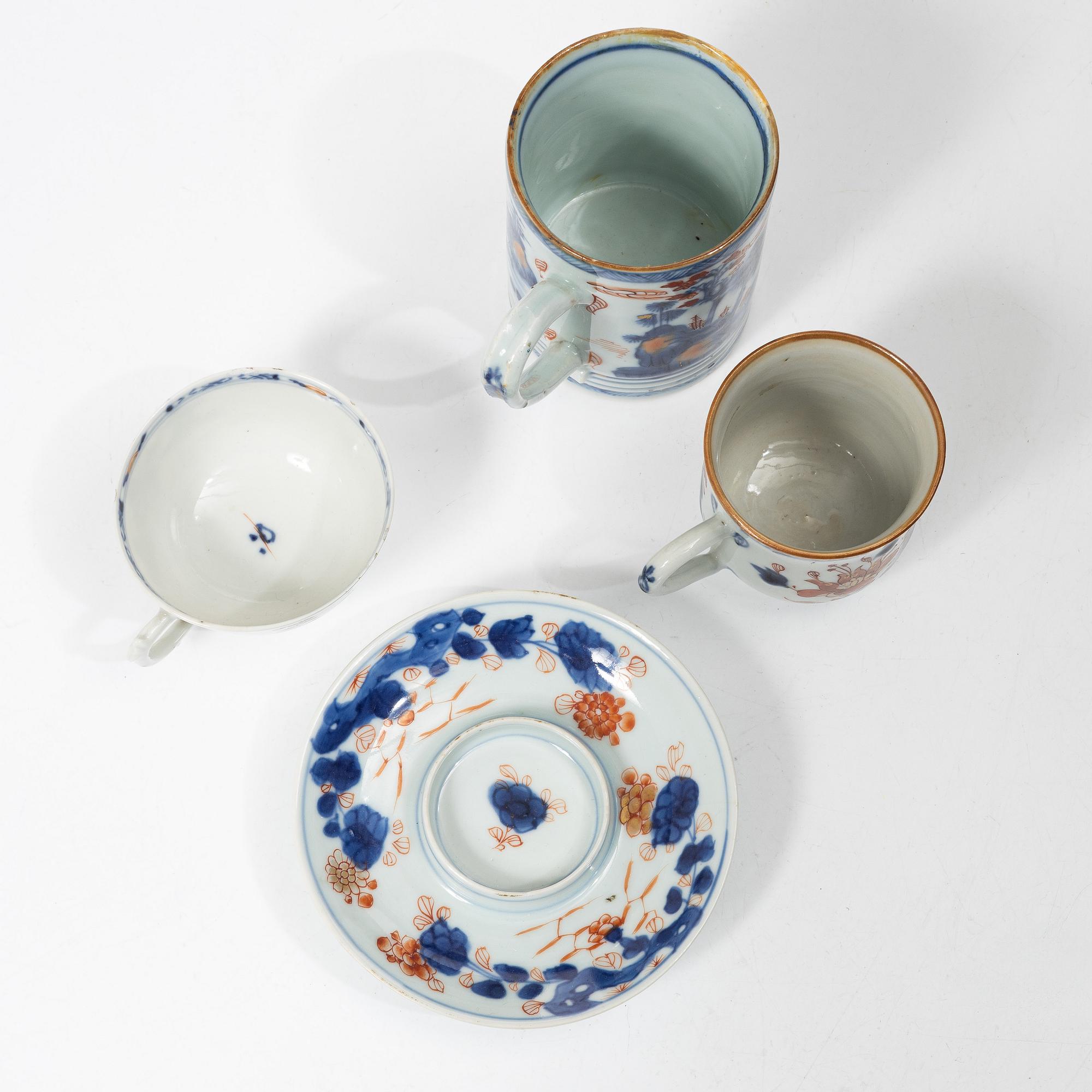 Six cups and four saucers, China, Qing dynasty, 18th century.
