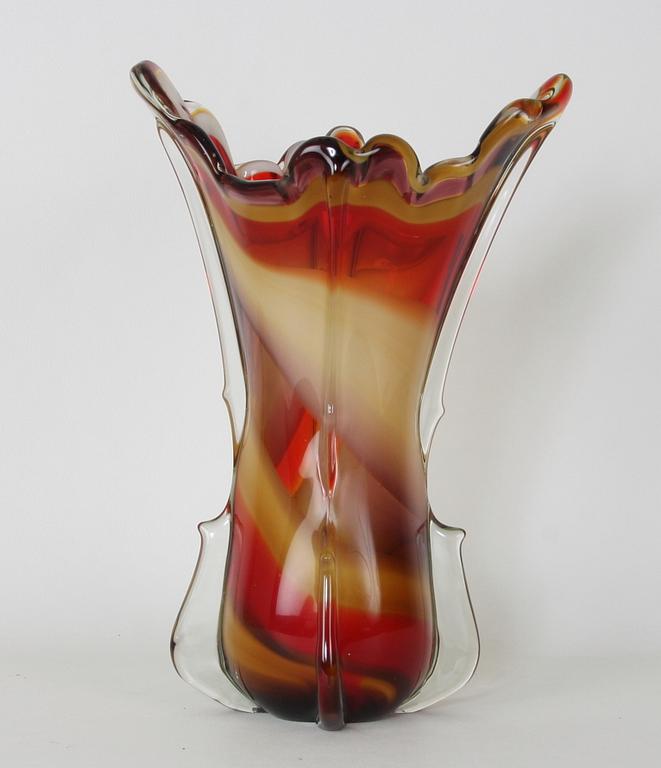 VAS, glas, 1950-talets slut. Christal Murano, Peru.