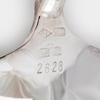 Tillander, a 2 piece-set of sterling silver vodka spoons, Helsinki 1972 and 1977.