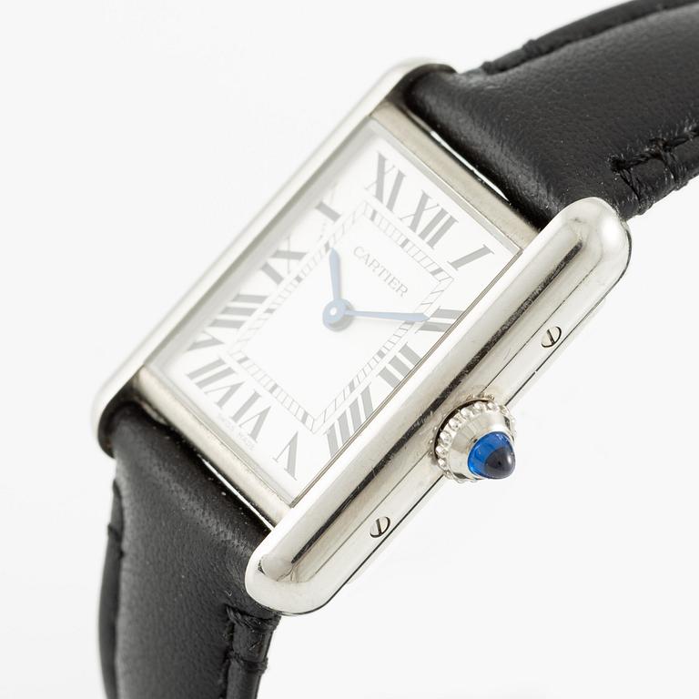 Cartier, Tank Must, "SolarBeat", wristwatch, 29.5 x 22 mm.