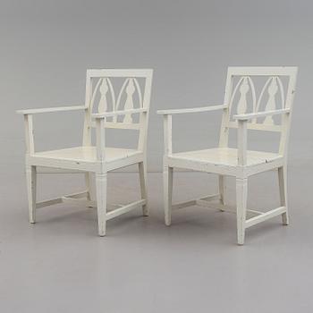 KARMSTOLAR, 1 par, 1800-talets mitt.