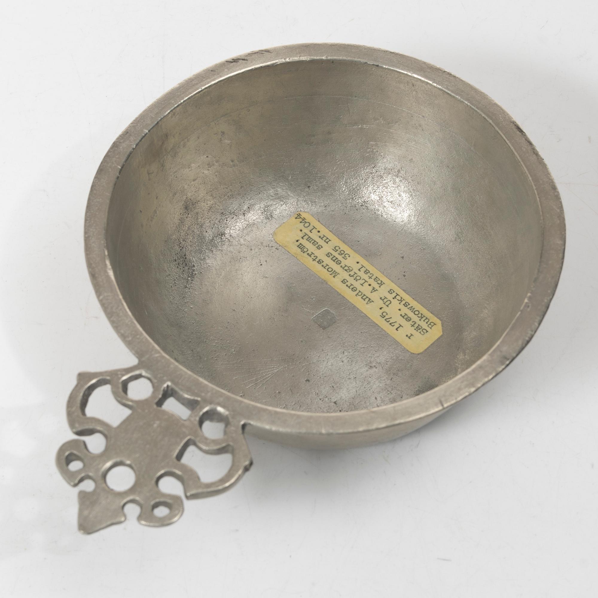 Cup by Anders Morström, Säter, 1775.